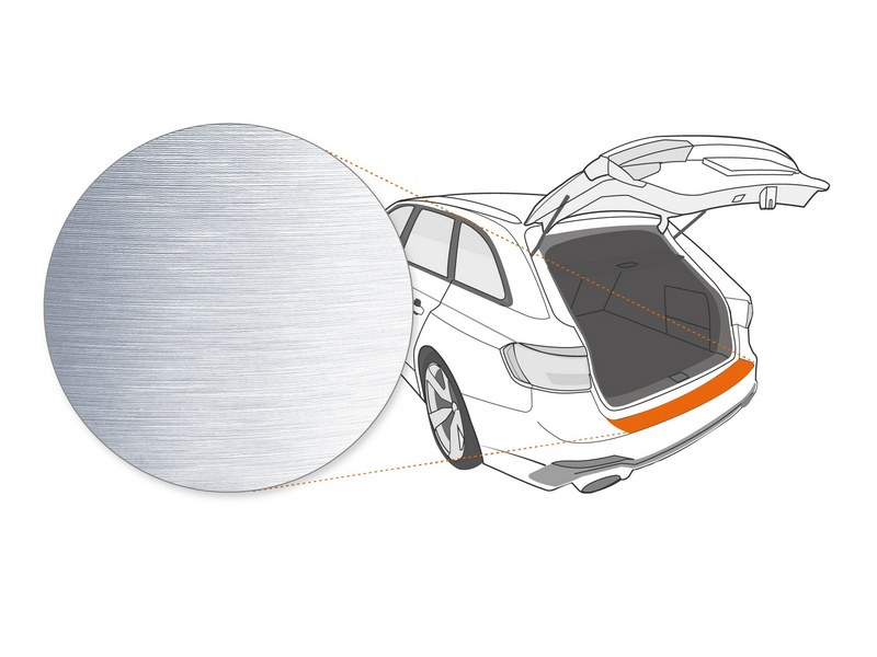 Ladekantenschutzfolie › Silber Gebürstet Matt | 150 µm stark | Ford S-Max (II) ab BJ 09/2015 + Facelift