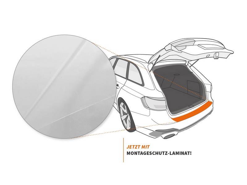 Ladekantenschutzfolie › Transparent Glatt Hochglänzend | 240 µm stark | Audi A7 Sportback Typ C8 ab BJ 02/2018