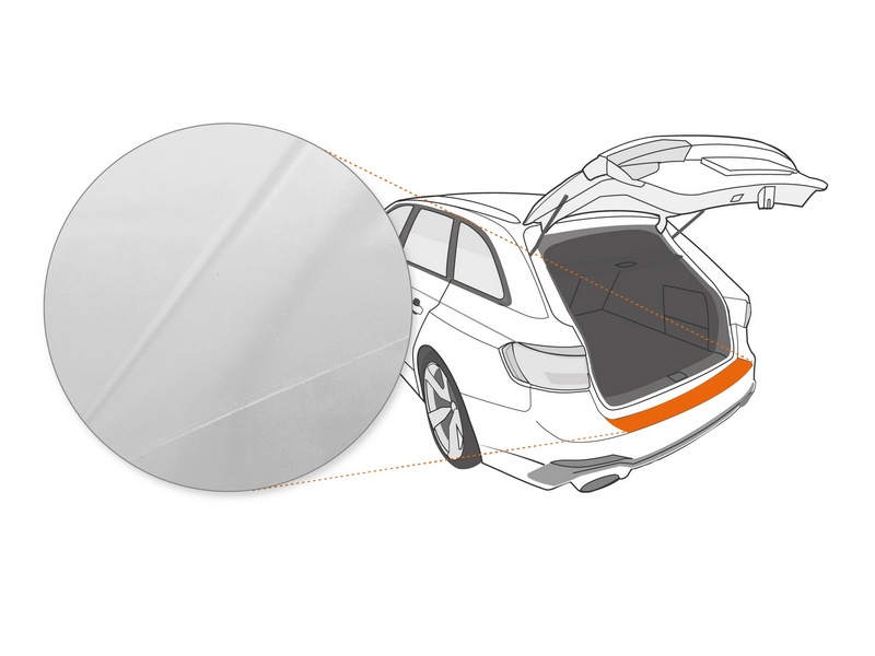 Ladekantenschutzfolie › Transparent Glatt Hochglänzend | 150 µm stark | Audi A7 Sportback Typ C8 ab BJ 02/2018