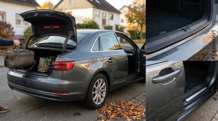 Teilfolierung Auto: Ladekante, Einstiegsleisten und Griffmulden mit transparenter Schutzfolie vor dem Herbst schützen