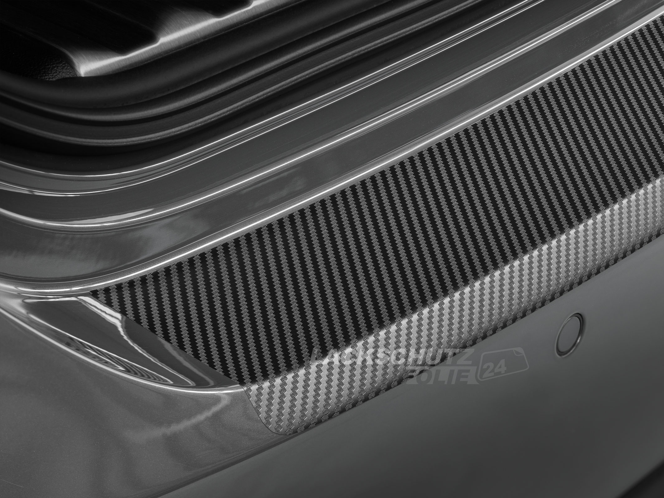 Ladekantenschutzfolie - Schwarz Carbon-Optik Matt für Seat Leon ST (Kombi) Typ 5F, BJ 2013-03/2017