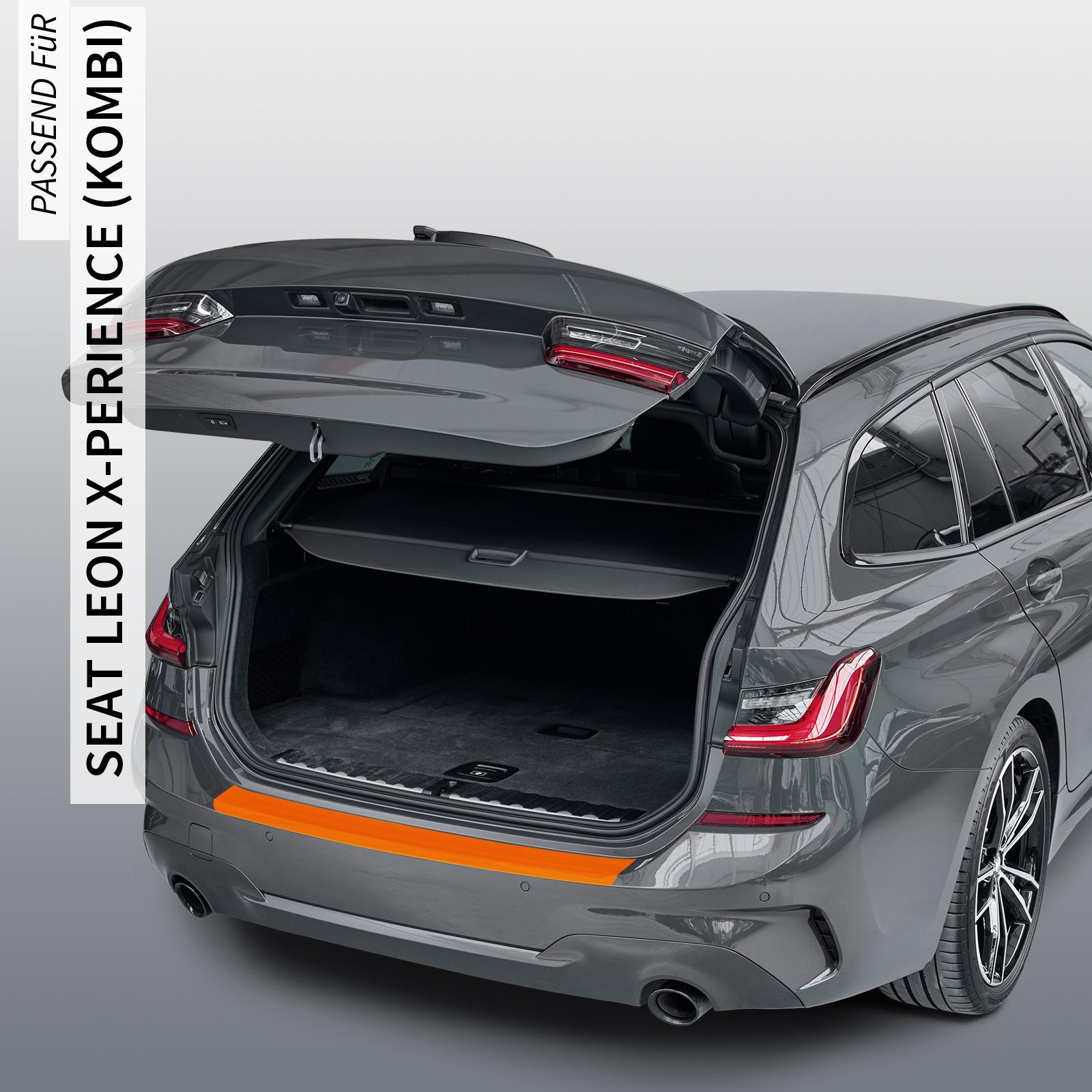 Ladekantenschutzfolie - Transparent Glatt Hochglänzend 150 µm stark für Seat Leon X-Perience (Kombi) Typ 5F, BJ 2014-2020