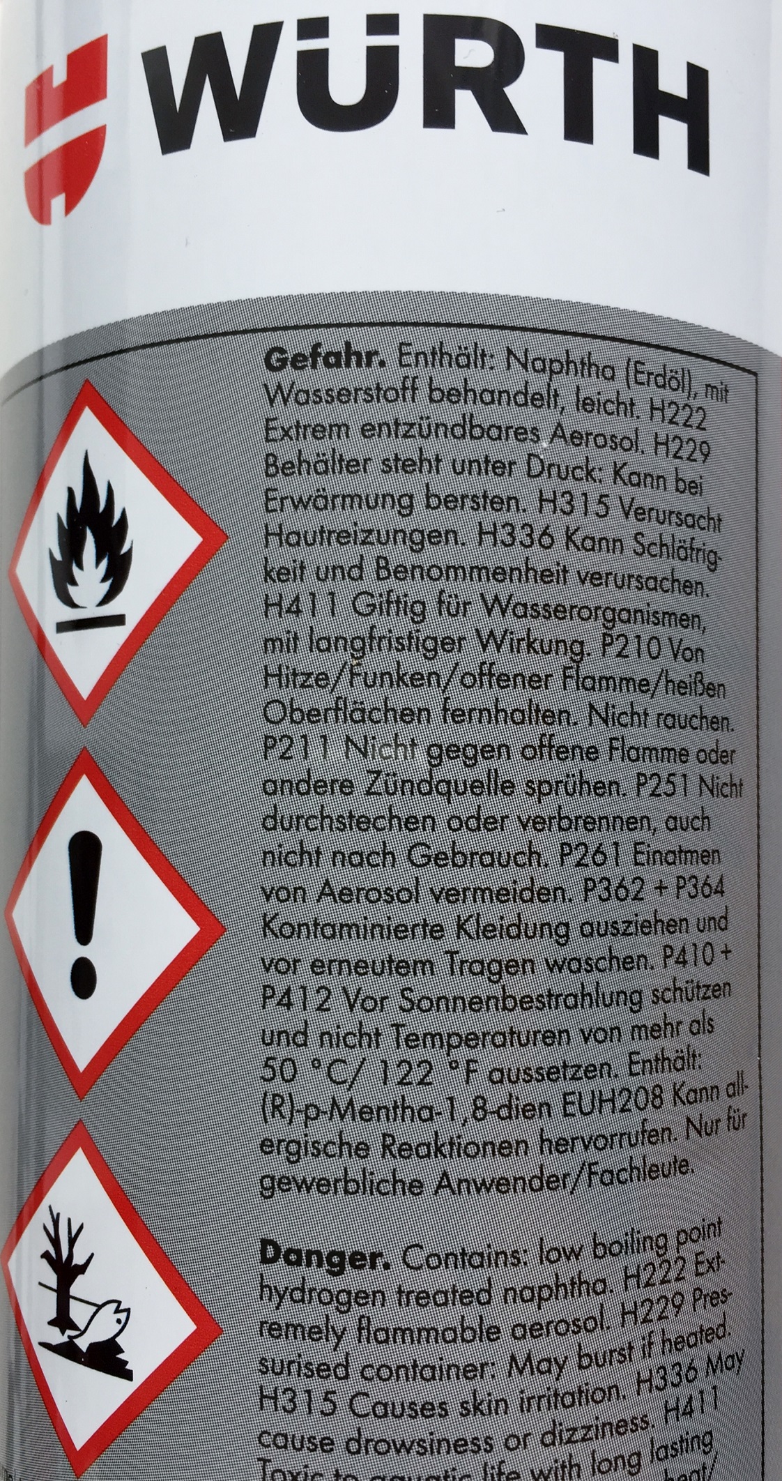 WÜRTH- Cockpit Reinigungs- und Pflegespray + 1 Microfasertuch Classic Gratis