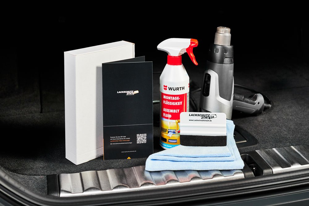 Hochwertiges Zubehör und effektive Montageflüssigkeit für Folien – Perfekte Ergänzung zur einfachen und blasenfreien Anbringung Ihrer Auto Schutzfolie Hochwertiges Zubehör und effektive Montageflüssigkeit für Folien – Perfekte Ergänzung zur einfachen und blasenfreien Anbringung Ihrer Auto Schutzfolie