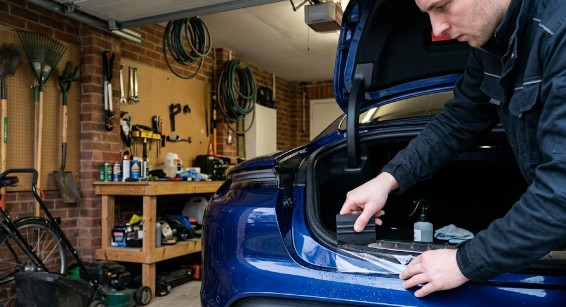 Lackschutzfolien für Autos: transparente Schutzfolie an Ladekante und Einstiegsleisten schützt den Lack vor Kratzern und Abrieb