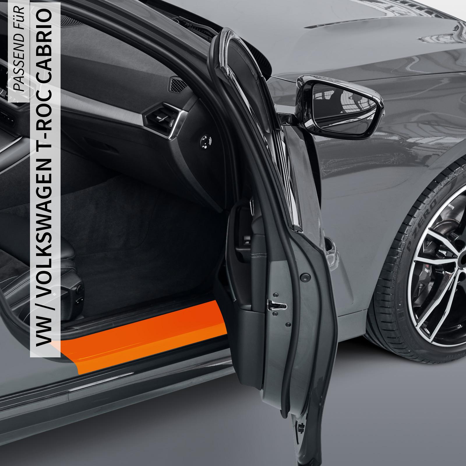Einstiegsleistenschutzfolie für VW / Volkswagen T-Roc Cabrio Typ A1, R-LINE, ab BJ 08/2019 + Facelift
