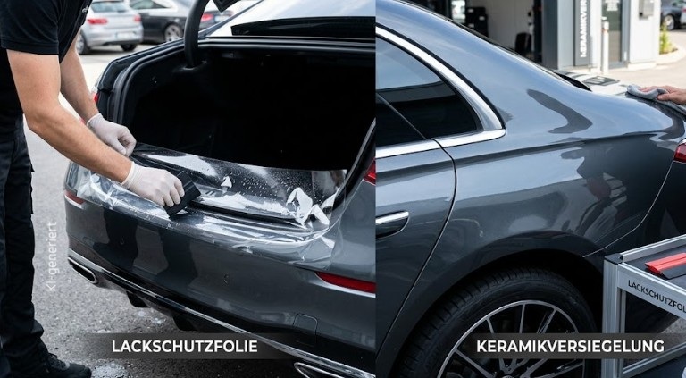 Keramikversiegelung vs. Lackschutzfolie: Vergleich beider Schutzlösungen für Autolack